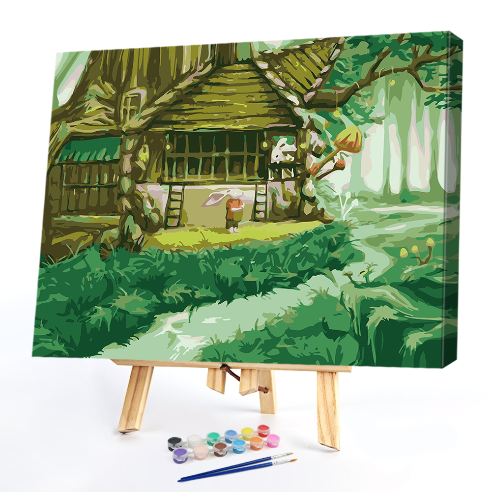 

40*50cm - Paint By Numbers - Rabbit House, 501 Original