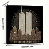 (30x30cm)DIY Twin Towers Pearl Painting Kit With Inner Frame Home Decor