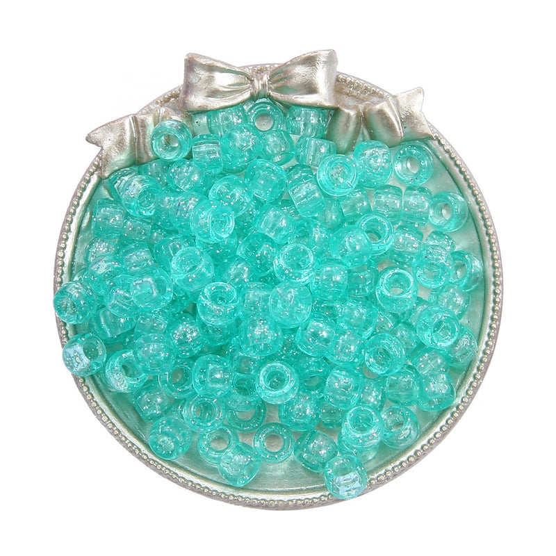 Acrylic Large Hole Barrel Beads 9*6mm Pony Beads Woven Handmade Diy Hand String Jewelry Accessories Beads Loose Beads