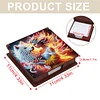 Wooden DIY White Wolf Beauty Diamond Painting Kit Note Box with 160 Papers Gifts