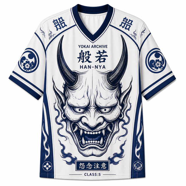 Blue Hannya Mesh Jersey