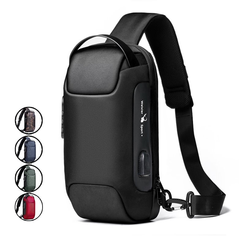 Multifunctional Mens Rechargeable Chest Bag