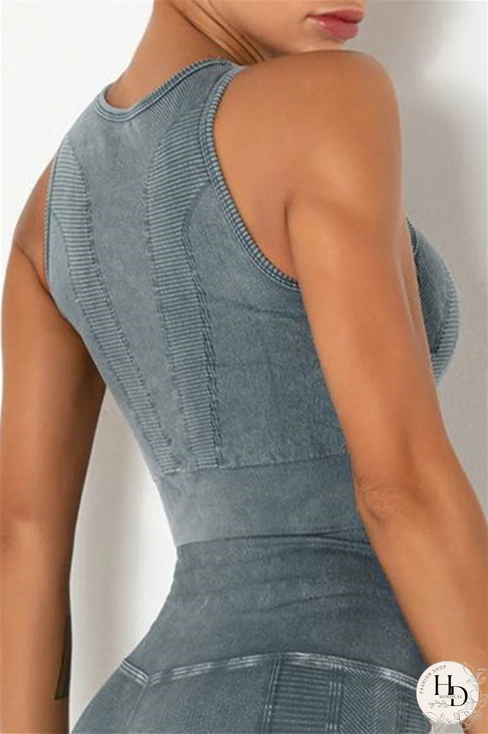 Grey Casual Sportswear Solid Vests