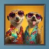 Diamond Painting -DIY Round Drill Meerkats(40x40cm)