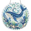 Whale DIY Rhinestone Diamond Painting Pendant 25x25cm Double Sided