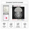 DIY Pearl Painting Jellyfish for Home Wall Decor(25x25cm)