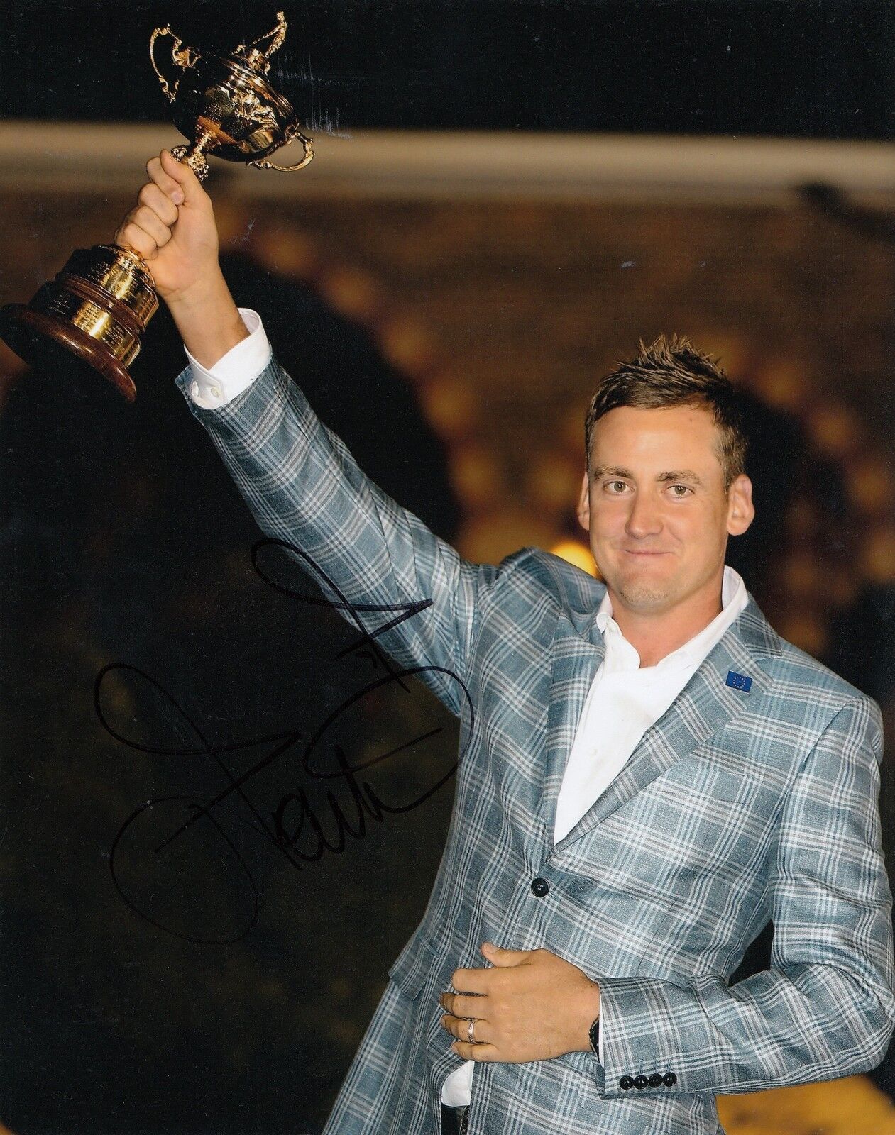 IAN POULTER signed (PGA GOLF) 8X10 Photo Poster painting *RYDER CUP EUROPE* W/COA #2