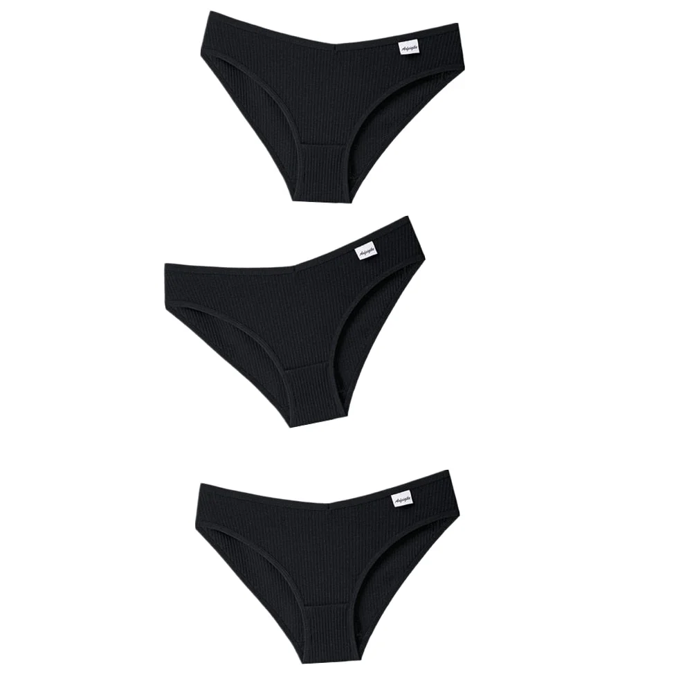3Pcs Women's Panties Cotton Underwear Seamless Sexy V Waist Briefs Girl Low-Rise Soft Panty Women Underpants Female Lingerie New