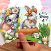 (US Only)8PCS DIY Diamond Art Greeting Cards Easter Designs Congratulations Cards & Gifts