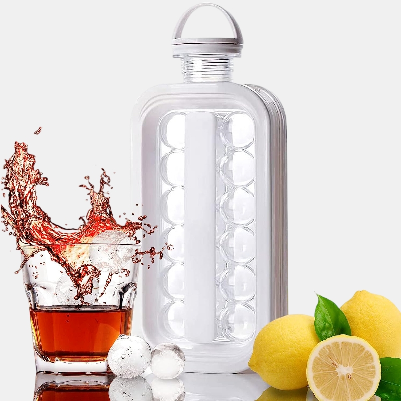 Ice Cube Trays 2 in 1 Portable Ice Ball Maker Kettle With 17 Grids