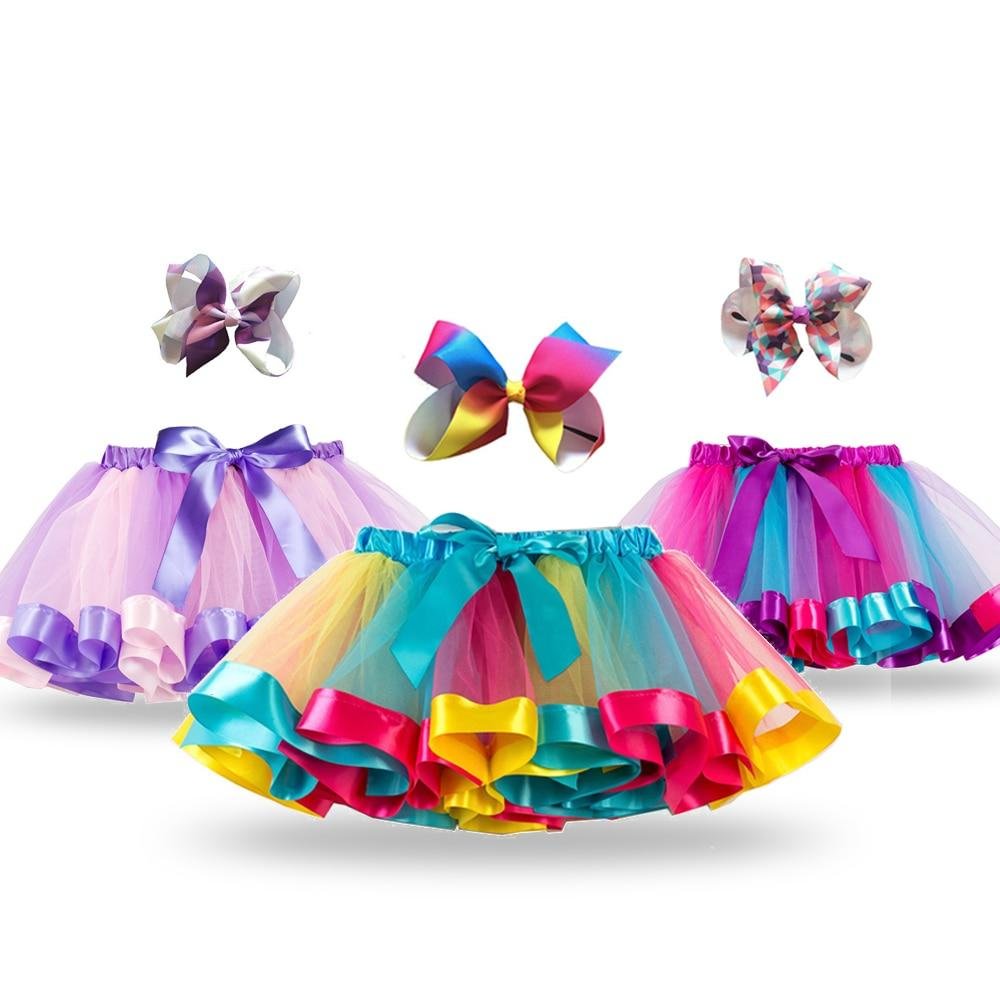 Unicorn Princess Tutu Skirt Baby Girls Summer Clothes Rainbow Kids Party Tutu for Girl Skirts Children Ball Gown Mini Pettiskirt