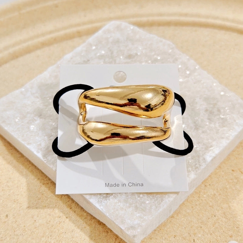 Women’s Casual Minimalist Solid Color Metal Plating Hair Tie