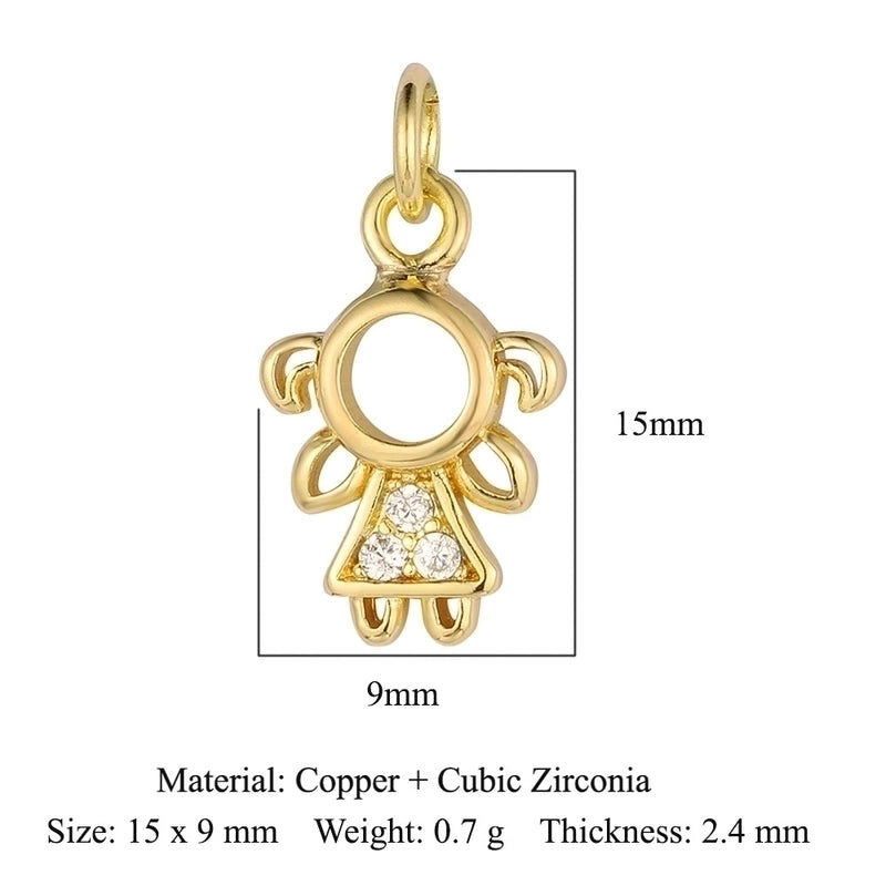 3 Pieces Retro Palm Crown Copper Plating Inlay Zircon 18k Gold Plated Charms Jewelry Accessories