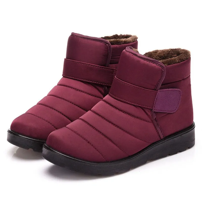 2019 new snow Women boots waterproof winter boots women shoes solid shoes woman keep warm plush winter Large code botas mujer