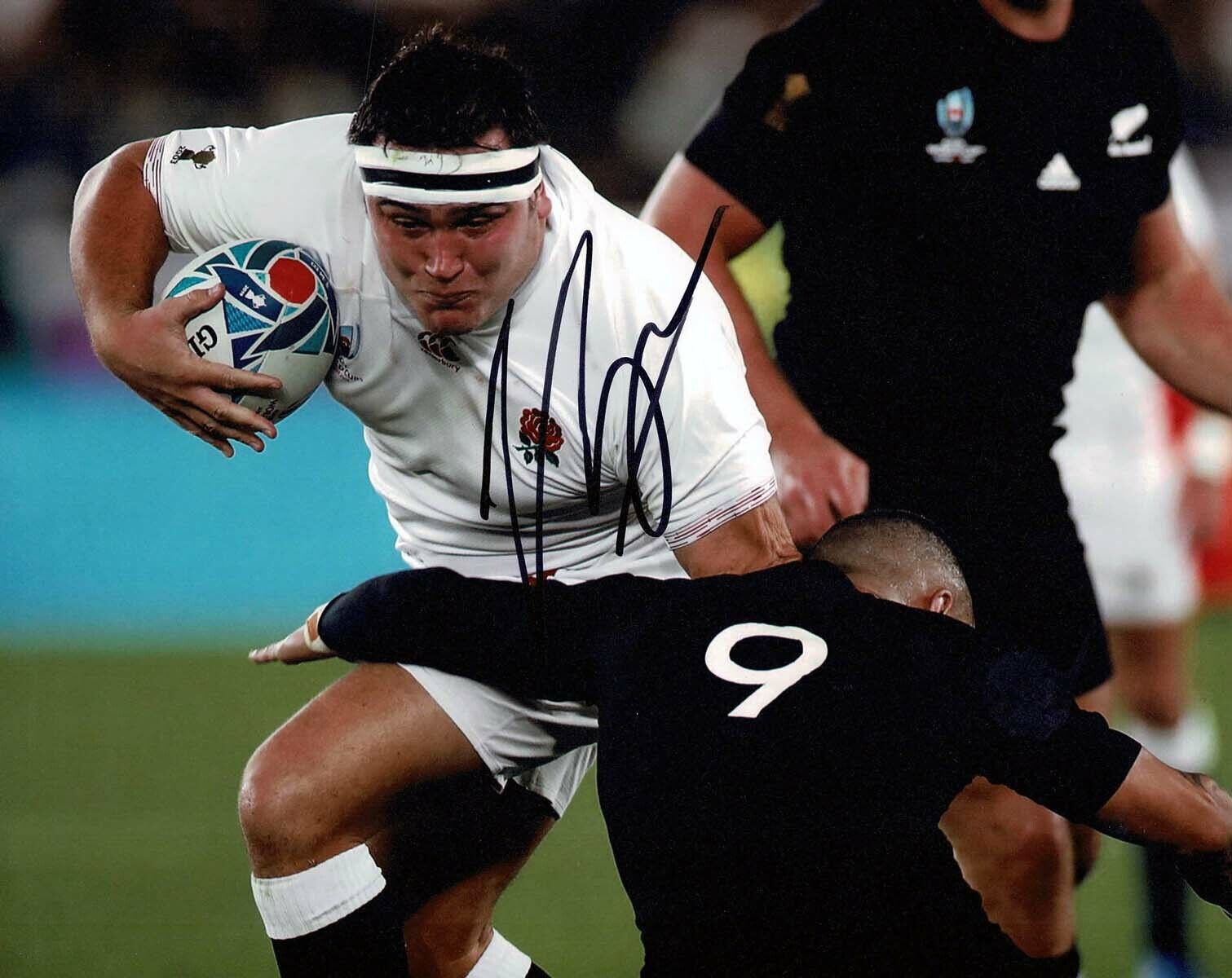 Jamie GEORGE Signed Autograph England Rugby Hooker RUGBY 10x8 Photo Poster painting 2 AFTAL COA