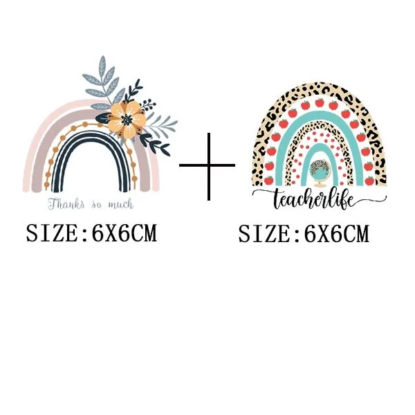 Beautiful Teachers Stickers DIY Washable Iron On Transfer For Clothing Unique Design Thermoadhesivos Patches On Clothes Applique