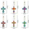 6pcs/set Cross Diamond Painting Keychain DIY Diamond Mosaic Kit Bag Pendant 
