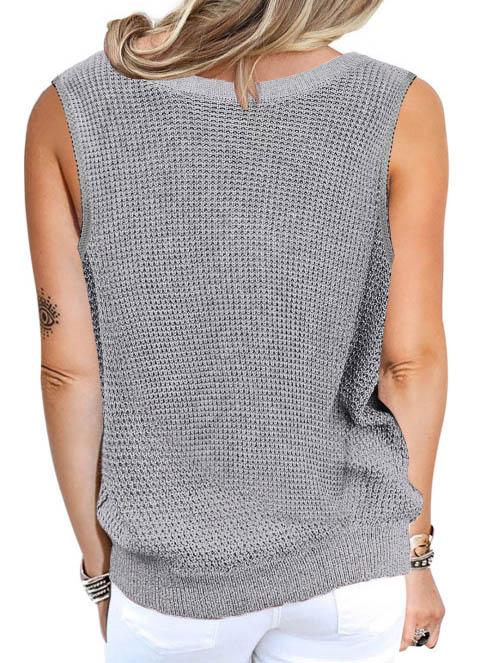 Women Half Sleeve V-neck Solid Color Dress