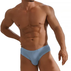 Men's Underwear Micro Modal Bikini Briefs Low Rise Half Back Coverage Silky Touch Underpants