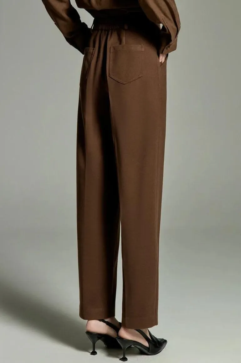 Brownm Tailored Suit Pants