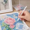 Resin Diamond Painting Point Drill Pen with 4 Various Tips Painting Arts 5D Point Drill Pen Diamonds Art Points Drills Pens for Nail Arts Rhinestone Decorations Cross-Stitch (White)