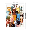 (Multi-Style) Colorful Van Gogh Cat-11CT Stamped Cross Stitch 40*55cm/15.75*21.65in