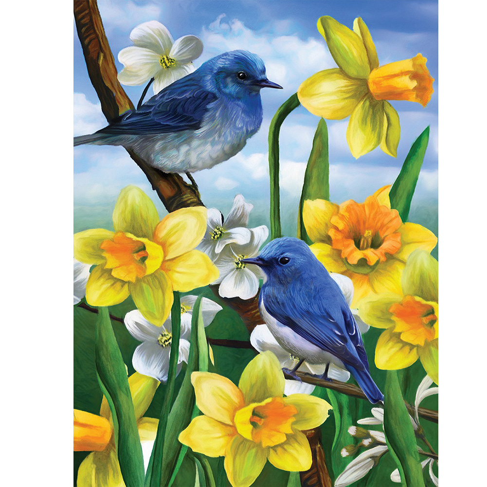 

Birds and Flowers - Round Drill Diamond Painting - 30*40CM, 03, 501 Original