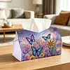 Dreamy Butterfly DIY PULeather Diamond Painting Tissue Box for Adults Beginners Gem Art Painting Napkin Holder for Living Room Bedroom Bathroom Table Decor