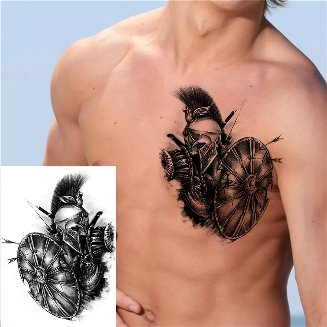 Sdrawing Anchor Skull Temporary Tattoos For Women Men Adult Pirate Black Skeleton Tattoo Sticker Fake Wolf Lion Tiger Tatoos Back