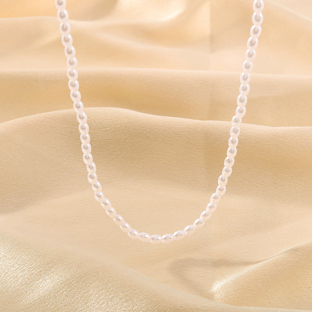 IG Style Pearl Artificial Pearl Electroplating Necklaces2