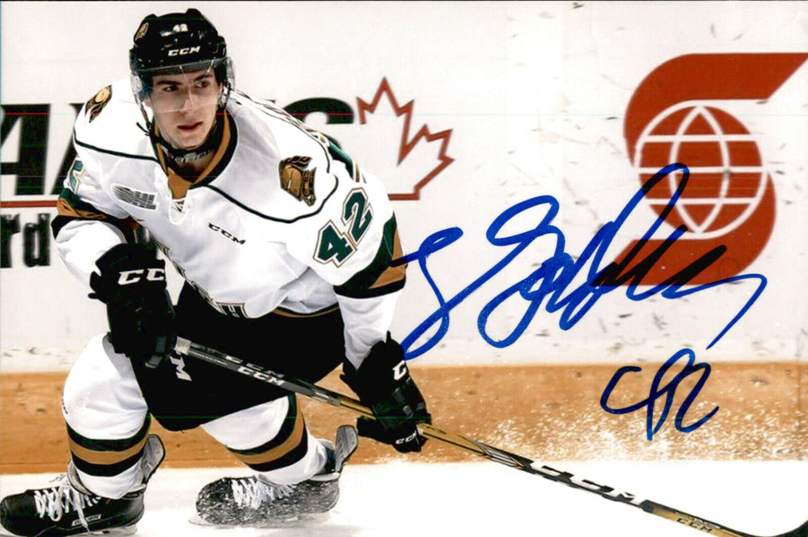 Jacob Golden SIGNED autographed 4x6 Photo Poster painting LONDON KNIGHTS / MINNESOTA WILD