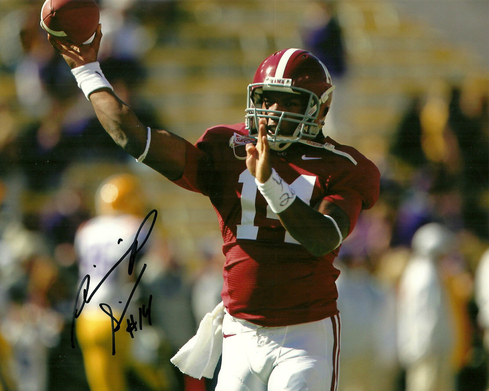 PHILLIP SIMS HAND SIGNED ALABAMA CRIMSON TIDE 8X10 Photo Poster painting W/COA