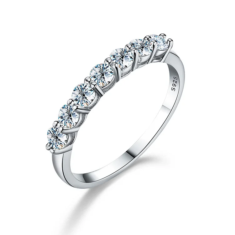 Seven Stones Moissanite Wedding Band