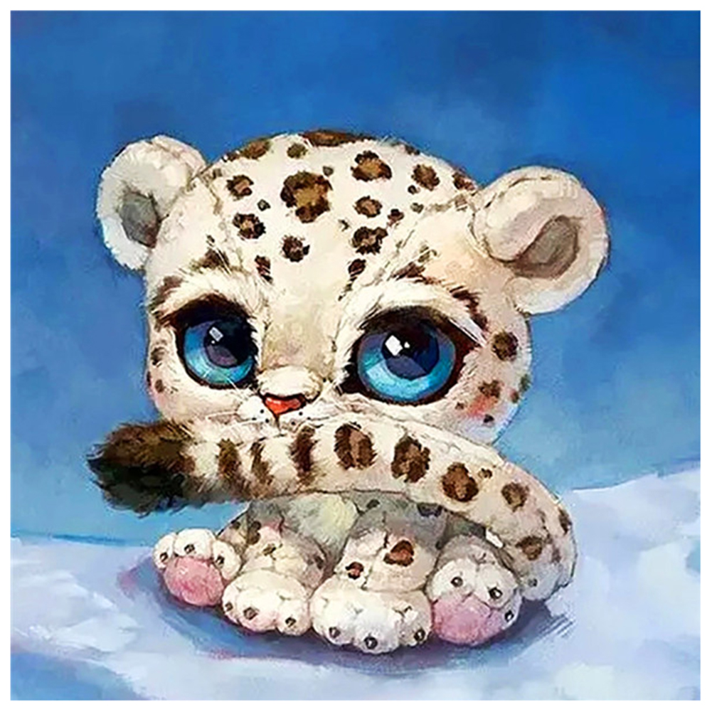 

30*30CM - Round Drill Diamond Painting - Cartoon Tiger, 501 Original