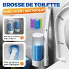 Ensemble de Brosse &agrave; Toilettes avec T&ecirc;tes de Remplacement Jetables