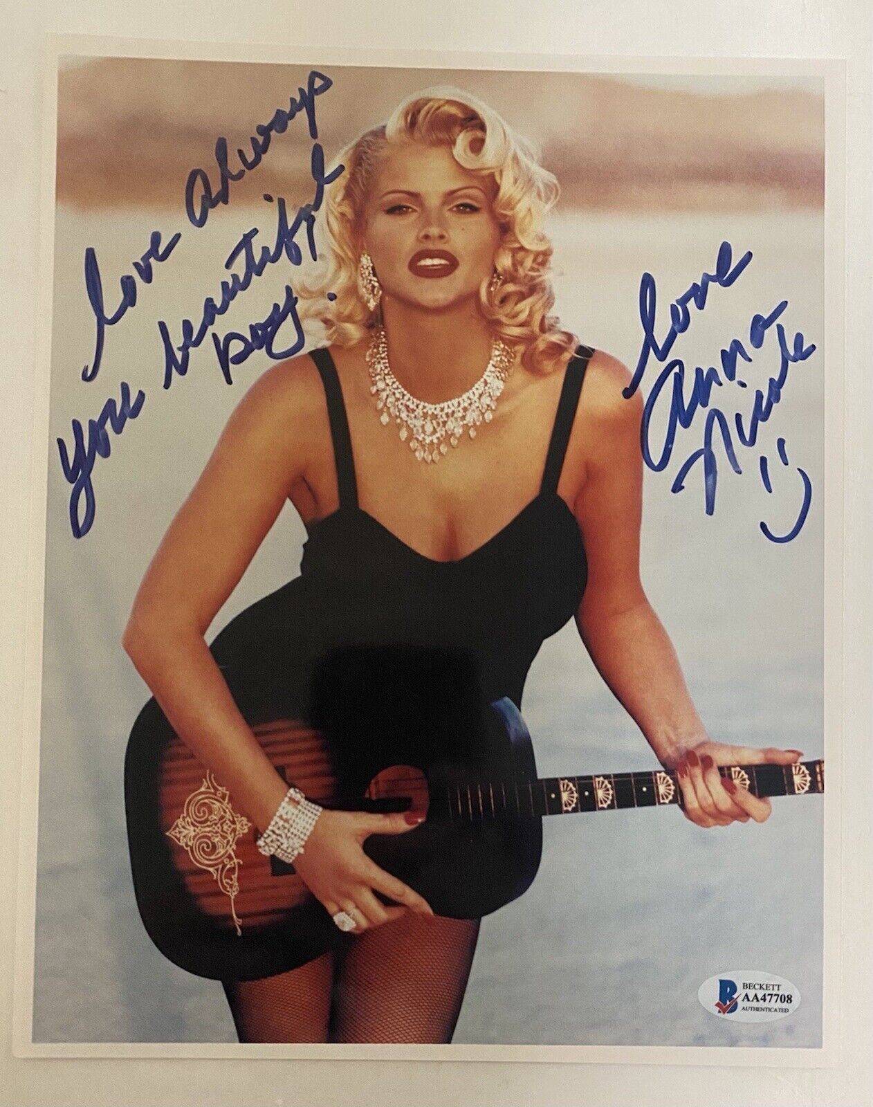 Anna Nicole Smith?Signed Autographed 8x10 Color Photo Poster painting Sexy Beckett?? ???