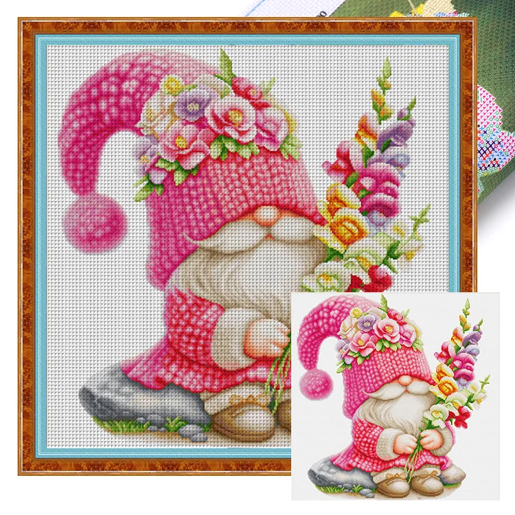 【Spring Brand】Hollyhock Dwarf 11ct/14ct/16ct Stamped Cross Stitch-Multiple Size(89Color) gbfke