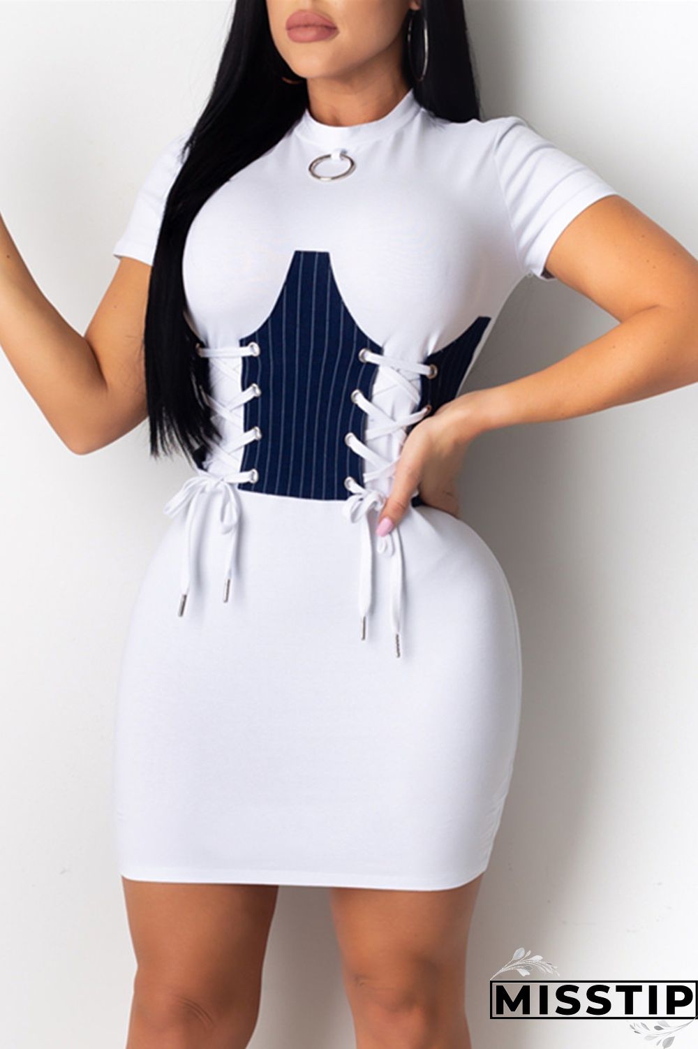 Black Fashion Sexy Regular Sleeve Short Sleeve O Neck A Line Mini Print Dresses