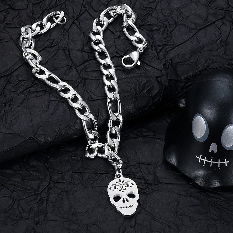 Men's Personalized Ghost Skull Pendant