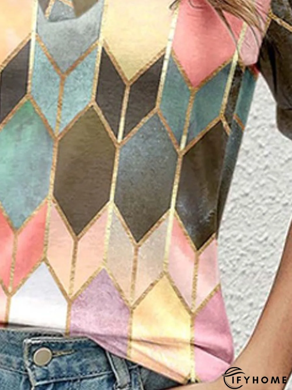 Casual Loosen V Neck Short Sleeve T-Shirt | IFYHOME