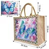 DIY Diamond Painting Linen Waterproof Handbag Shopping Storage Bag Totes Kit(with 2pcs diamond painting)