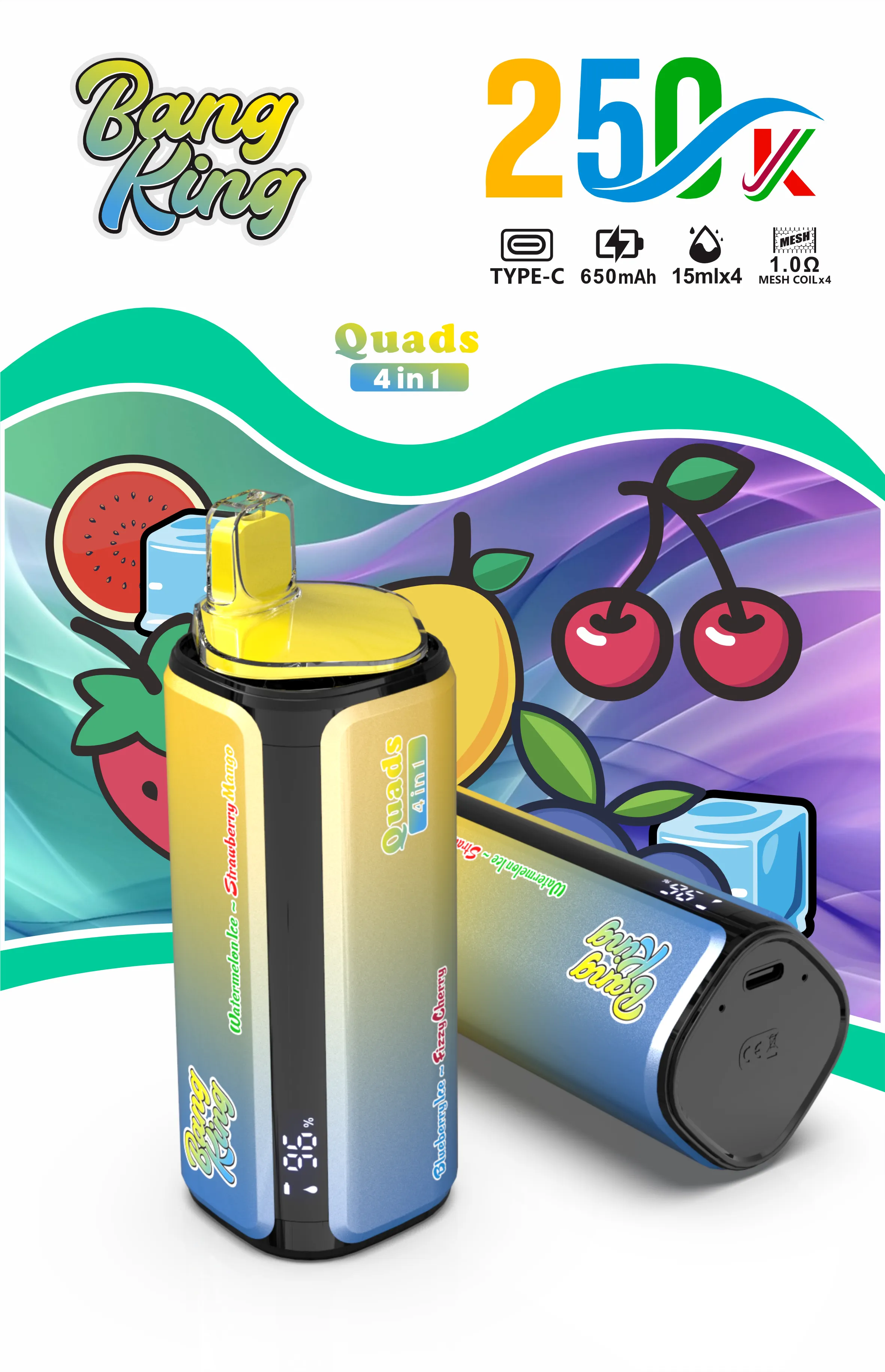 Arbuz Ice · Truskawka Mango Borówka Ice · Fizzy Wiśnia