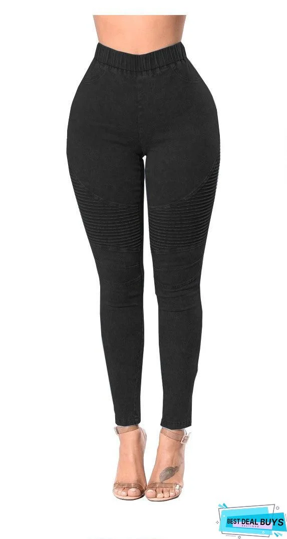 Casual Elastic Pullover Stretch Jeans