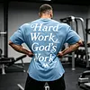 Oversize 'HARD WORK & GOD'S WORK' Tee by Inlyline