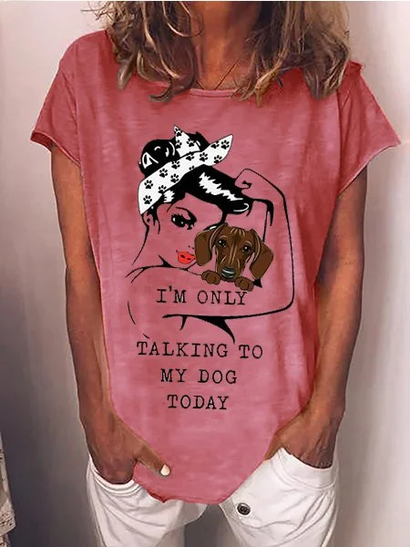 Bestdealfriday I'm Only Talking To My Dog Today Shirt 10858618