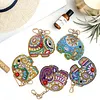 5pcs DIY Full Drill Diamond Paintng Special-shaped Elephant Keychains Kit