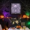 Partial Drill 5D Diamond Painting Kit Skull Abstract 30x30cm(Purple Skull)