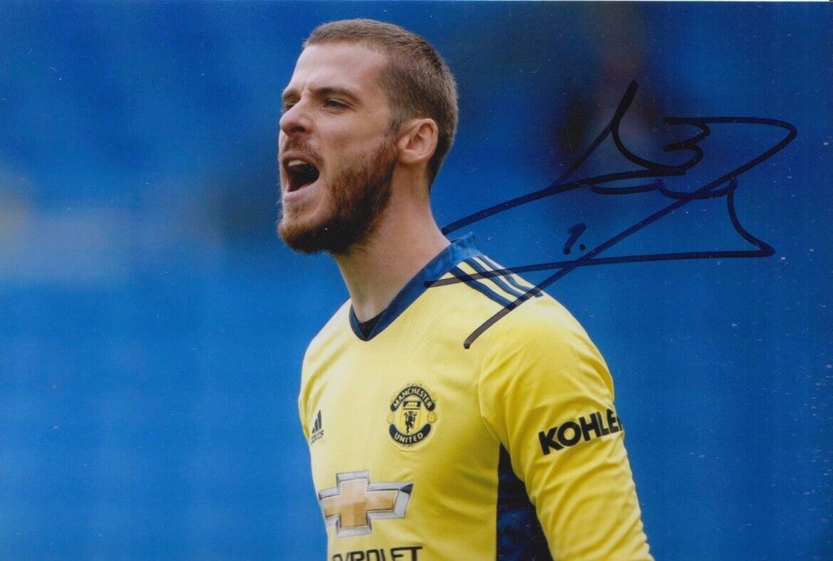 DAVID DE GEA HAND SIGNED 6X4 Photo Poster painting MANCHESTER UNITED FOOTBALL AUTOGRAPH 2