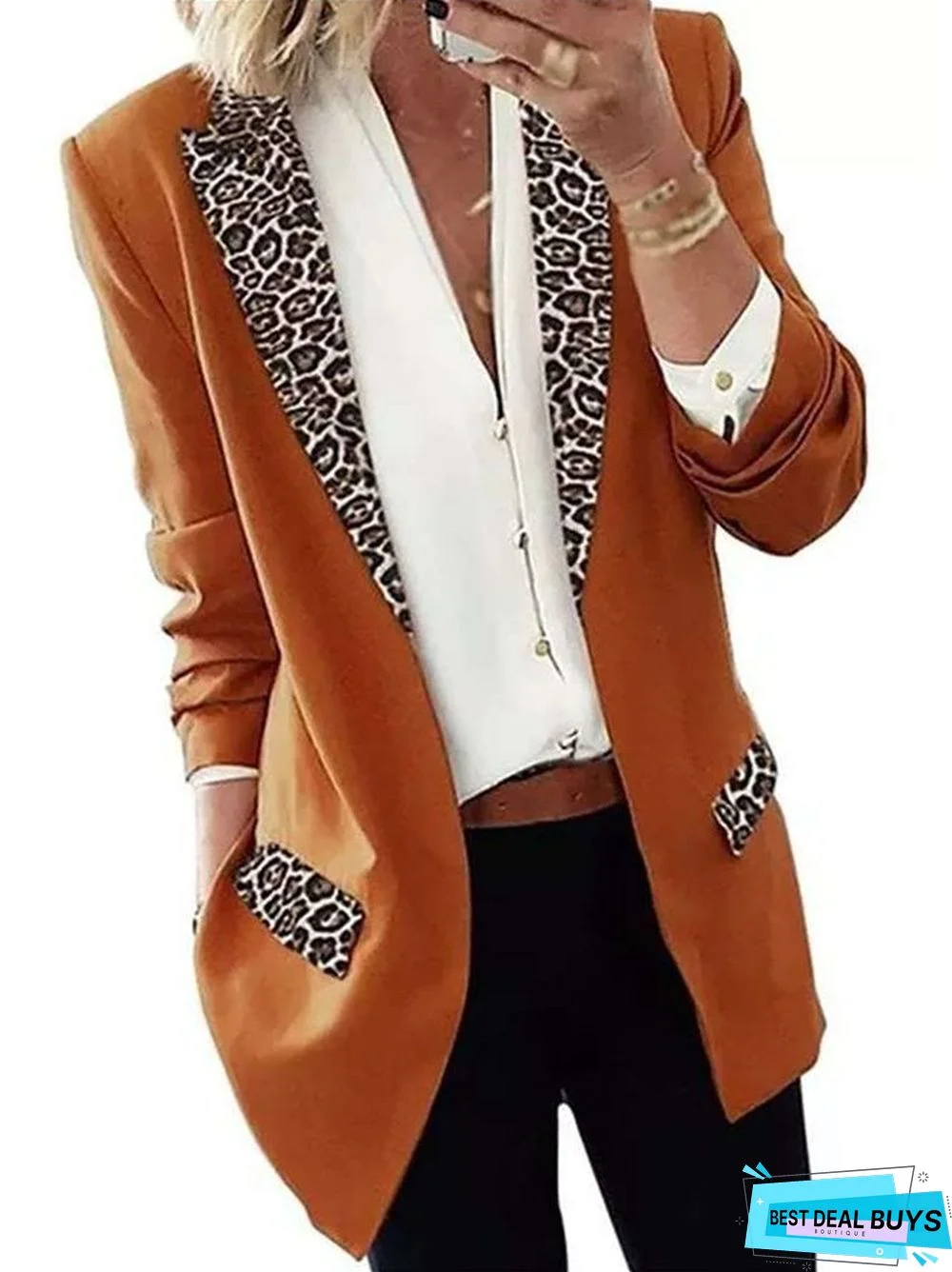 Shift Work Leopard Long Sleeve Outerwear