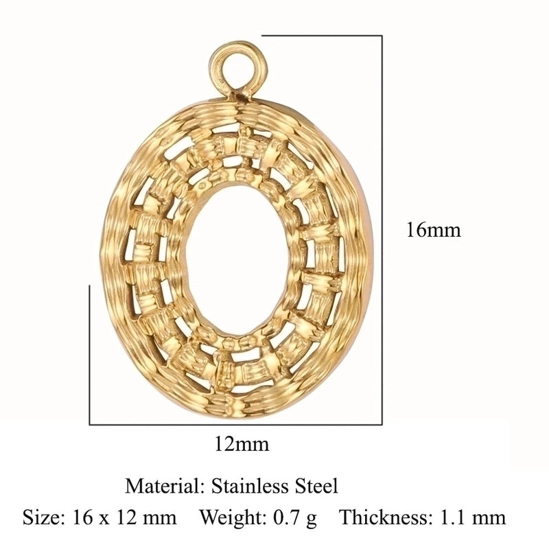 3 Pieces Retro Solid Color Stainless Steel Plating Inlay Rhinestones 18k Gold Plated Charms Jewelry Accessories